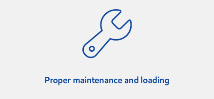 Proper maintenance and loading